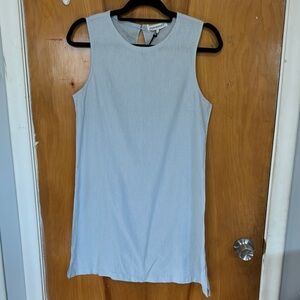 Light Blue Sleeveless Linen Dress